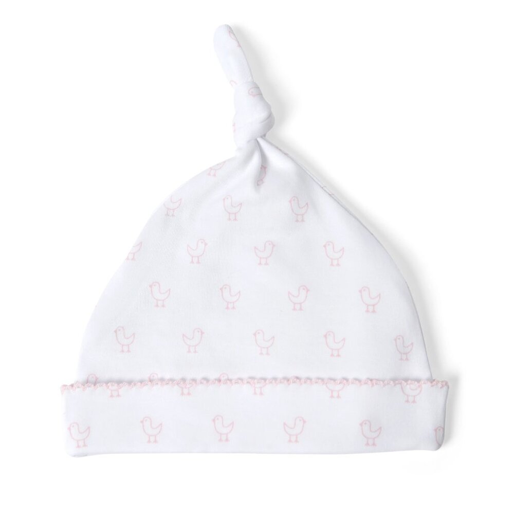 Classic Top Knot Hat Baby Birdy Print in Pima Cotton